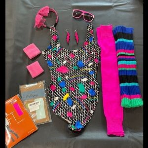 Women’s 80’s Fitness Halloween Costume- Size Small